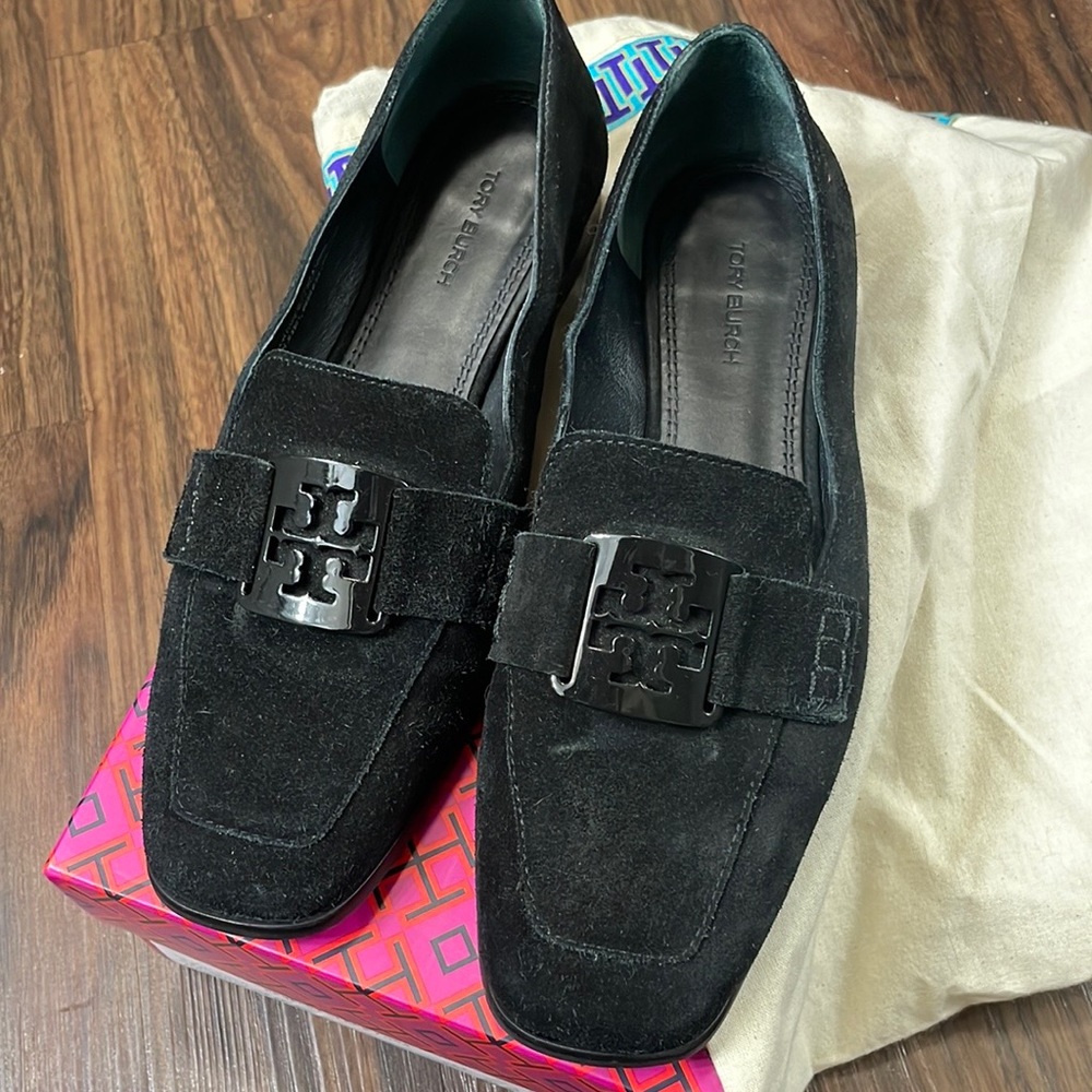 Tory Burch Georgia loafers in Perfect Black Suede